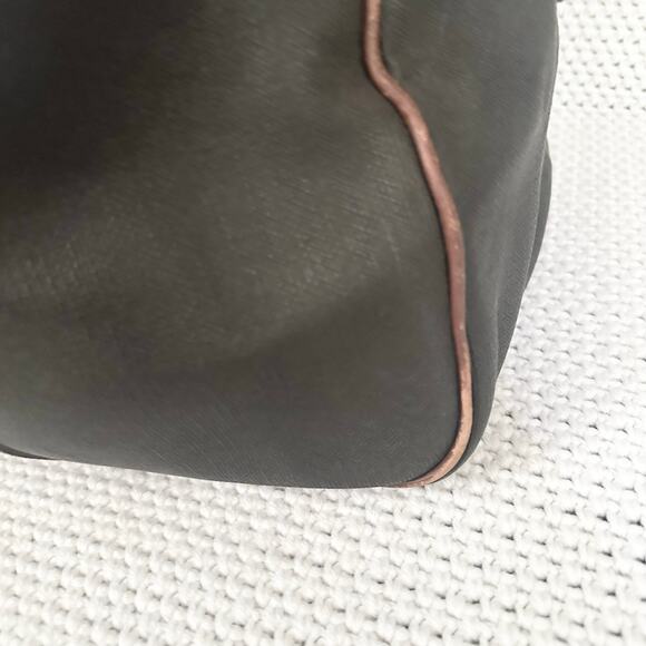 Dunhill Authentic Vintage Brown Grey Coated Canvas Weekender Bag Plaid Lining - Picture 7 of 14